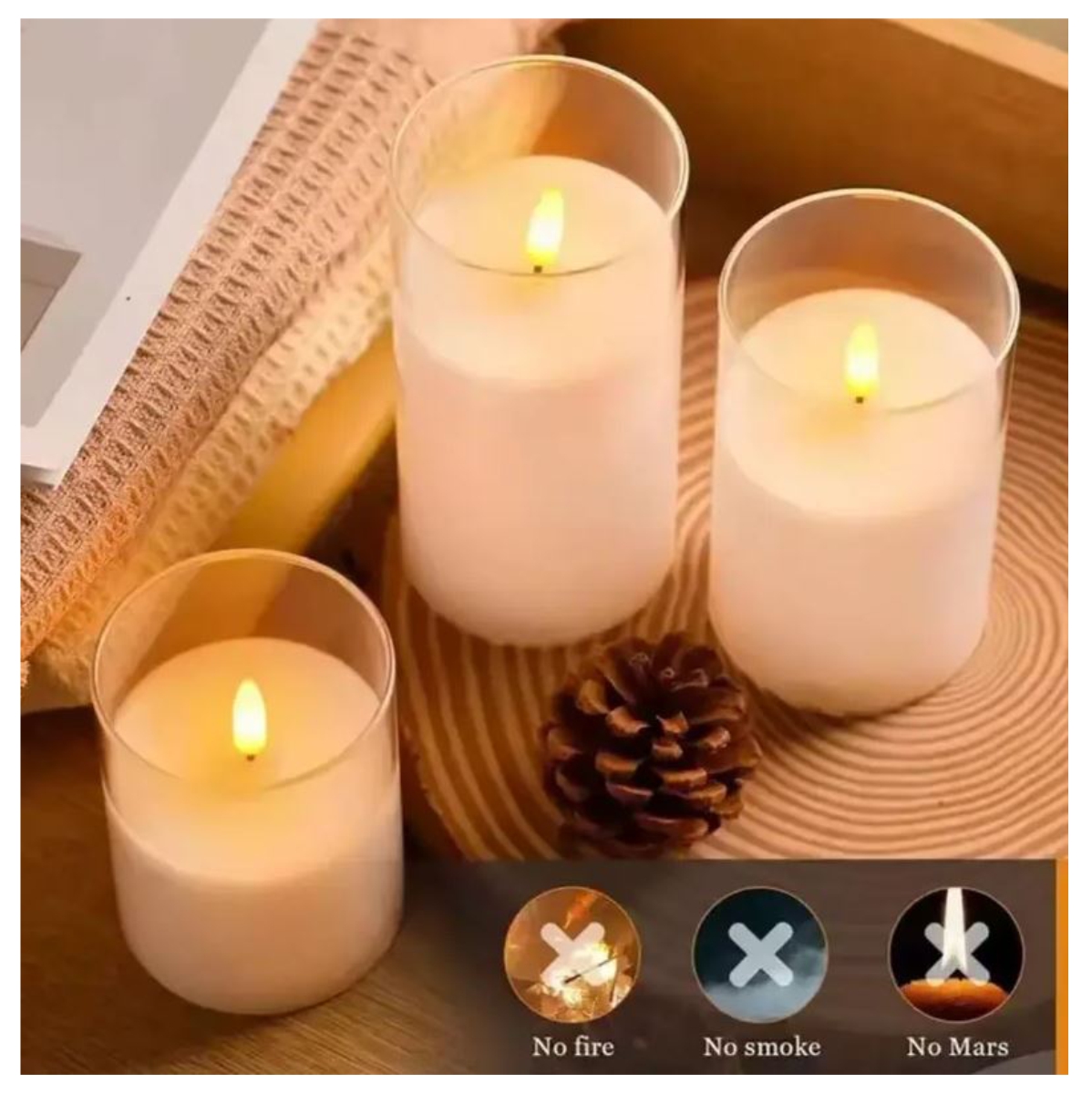 Miniatura 3 de Velas Decorativas Juego x3 SIN LLAMA